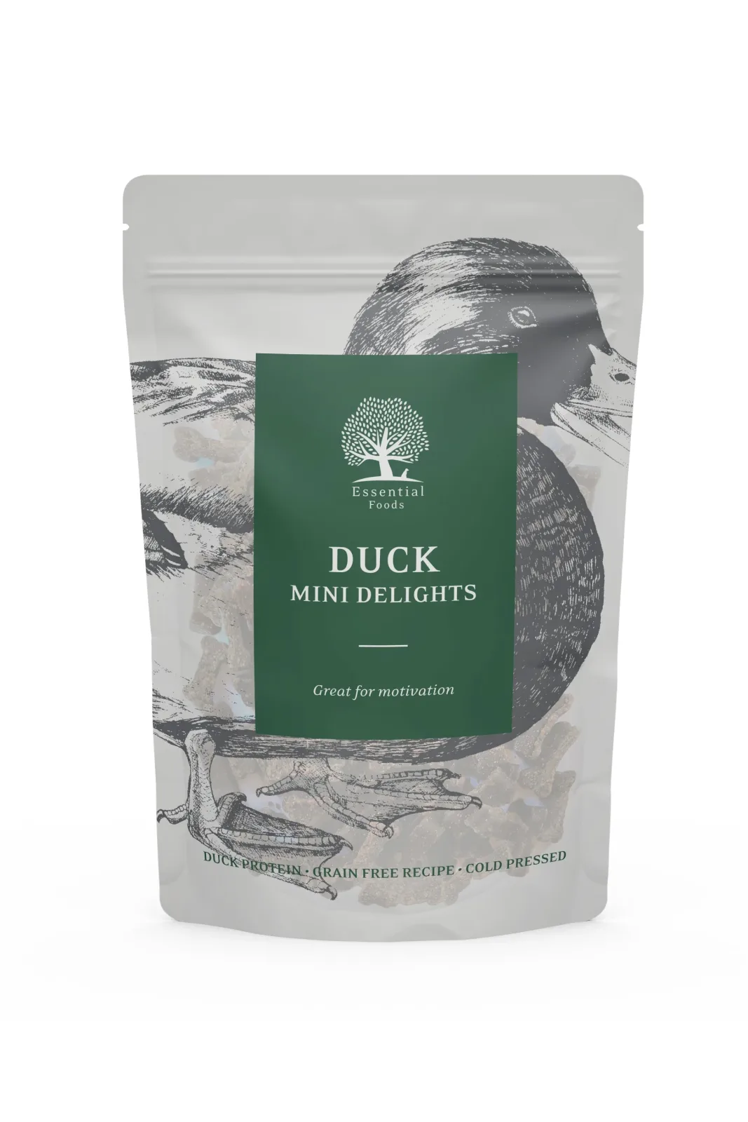 ESSENTIAL DUCK MINI DELIGHTS, bez žitarica, poslastica, pačetina, 100 g
