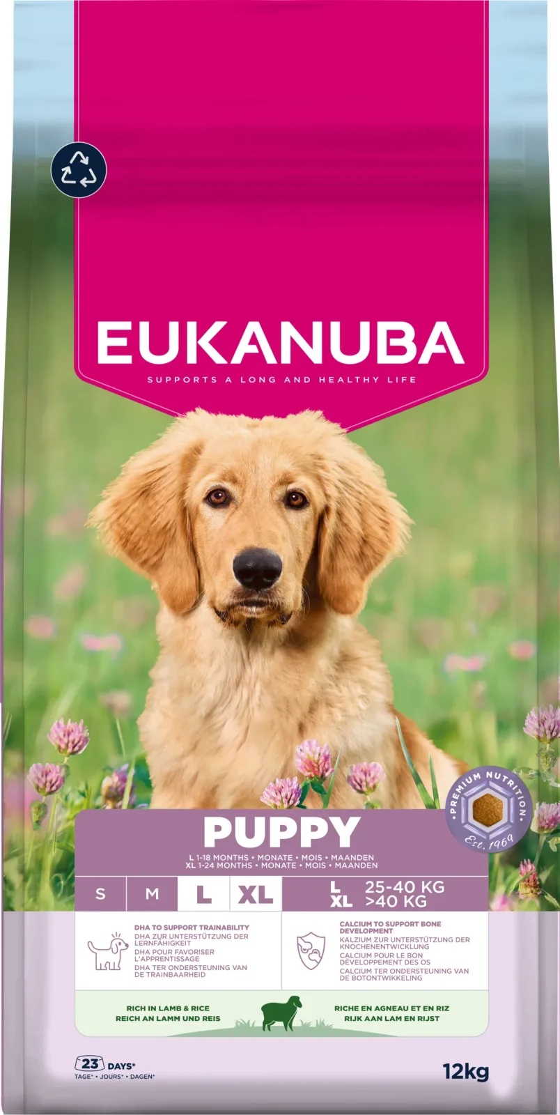 EUKANUBA LC PUPPY&JR L, Janjetina s rižom 12kg
