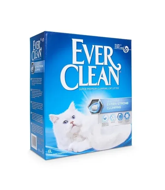 EVER CLEAN Extra Strong, grudajući mineralni pijesak za mačke, bezmirisni - Image 2