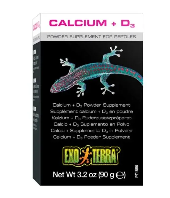 EXO TERRA Kalcij + Vitamin D3, dodatak prehrani za gmazove 90g