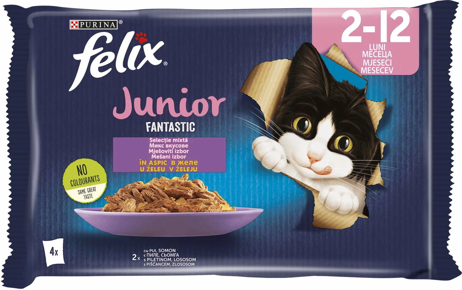 FELIX Fantastic JUNIOR, mix, multipack 4x85g