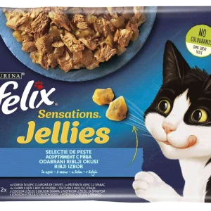 FELIX Sensations Jellies, riblji mix, multipack, 4x85g