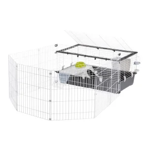 FERPLAST Kavez za kuniće i zamorčiće Parkhome 100, s ogradom, 95x177,5xh56cm