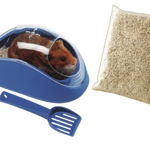 FERPLAST WC za hrčke KOKY 4635 s pijeskom i lopaticom, razne boje