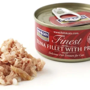 FISH4CATS Konzerva Tuna s kozicama 70g