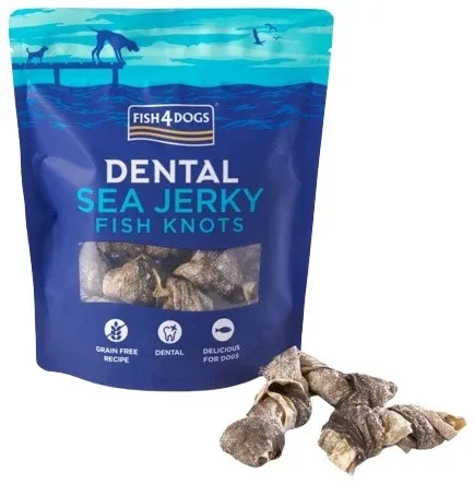 FISH4DOGS Dental Sea Jerky Knots, dentalna poslastica, koža bijele ribe, 100g - Image 2