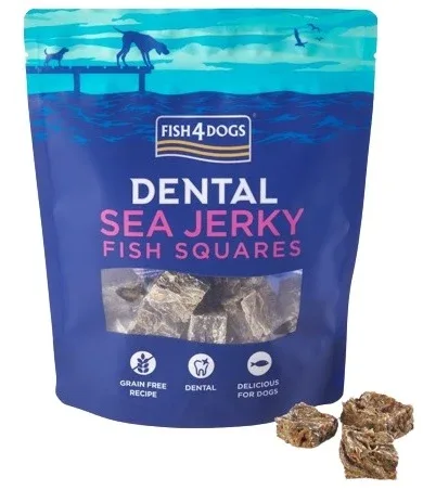 FISH4DOGS Dental Sea Jerky Squares, dentalna poslastica, koža bijele ribe, 115g - Image 2