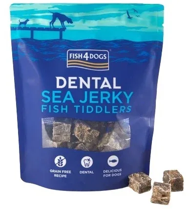 FISH4DOGS Dental Sea Jerky Tiddlers, dentalna poslastica, koža bijele ribe, 115g - Image 2