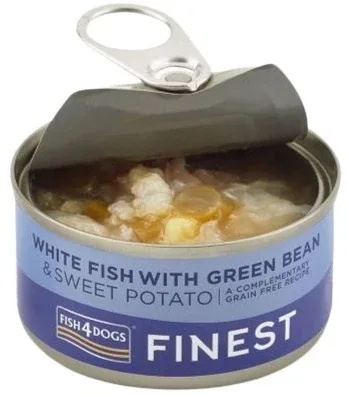 FISH4DOGS Finest, bijela riba s mahunama i batatom, bez žitarica, 85g