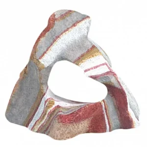 FLAMINGO Akvarijski ukras Rainbow kamen, 1 rupa, 12x7x10cm
