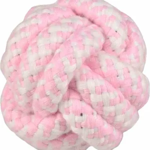 FLAMINGO Čvor lopta za male pse, 6cm, roza