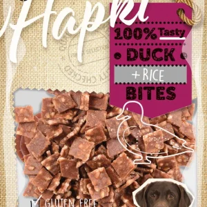 FLAMINGO Hapki bites, poslastica za pse, pačetina i riža, 85g