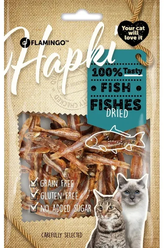 FLAMINGO Hapki sušene ribice, poslastica za mačke, 50g