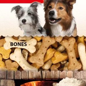 FLAMINGO Hrskavi biskviti za pse Bones 500g