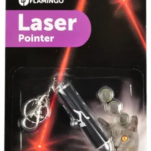 FLAMINGO Igračka za mačke Laser, s motivom točke, crni