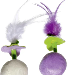FLAMINGO Kitty Kidz First Toy Loptica s perjem i ketnipom, razne boje, 10cm