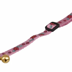 FLAMINGO Ogrlica za mačke s cvjetićima 10 mm/30 cm, roza