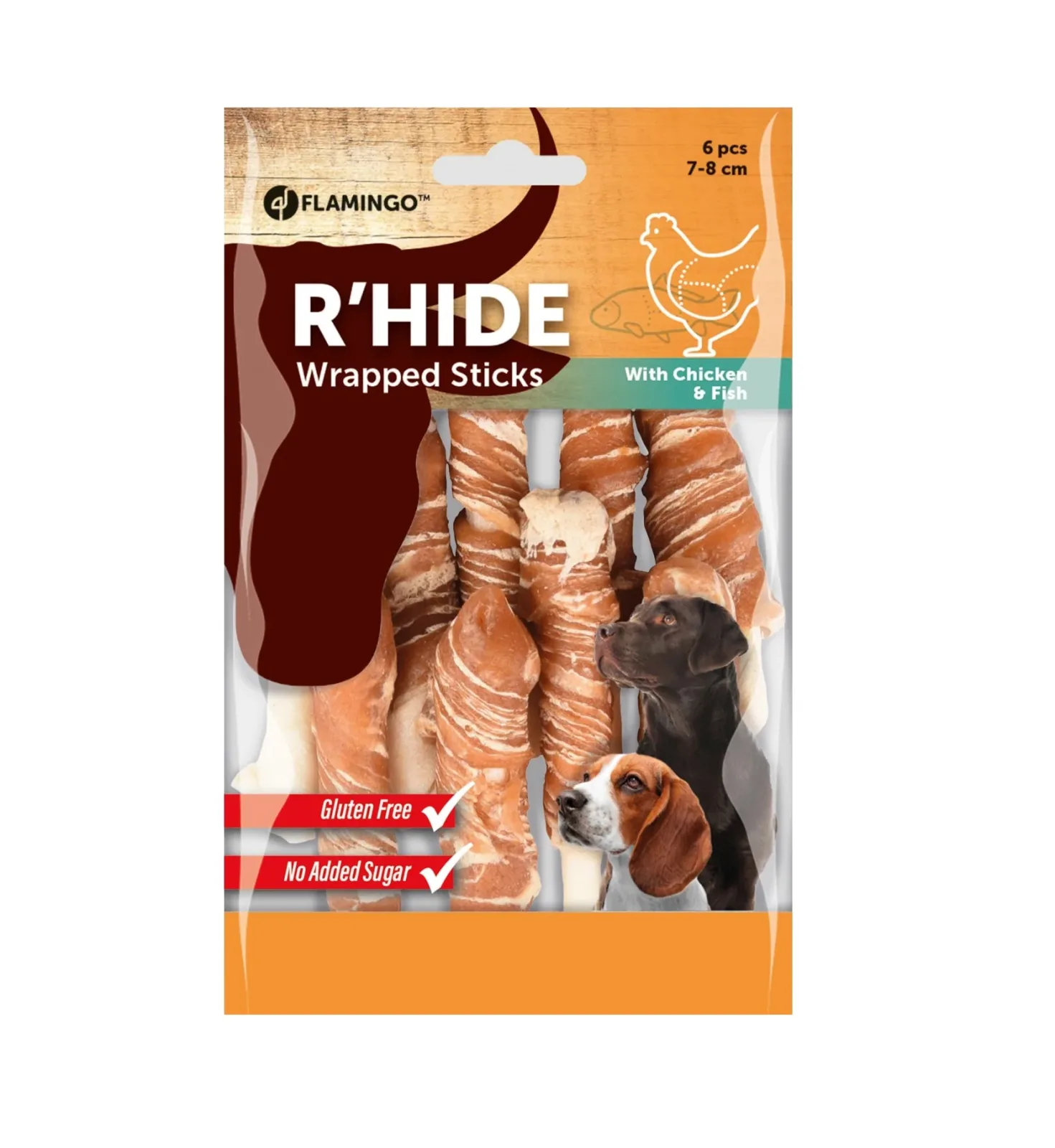 FLAMINGO R`Hide Wrapped Sticks, žvakalica piletina s bakalarom, 6kom, 85g - Image 2