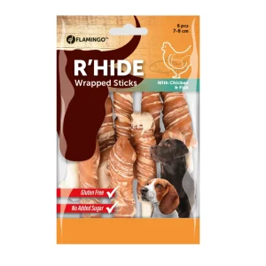 FLAMINGO R`Hide Wrapped Sticks, žvakalica piletina s bakalarom, 6kom, 85g