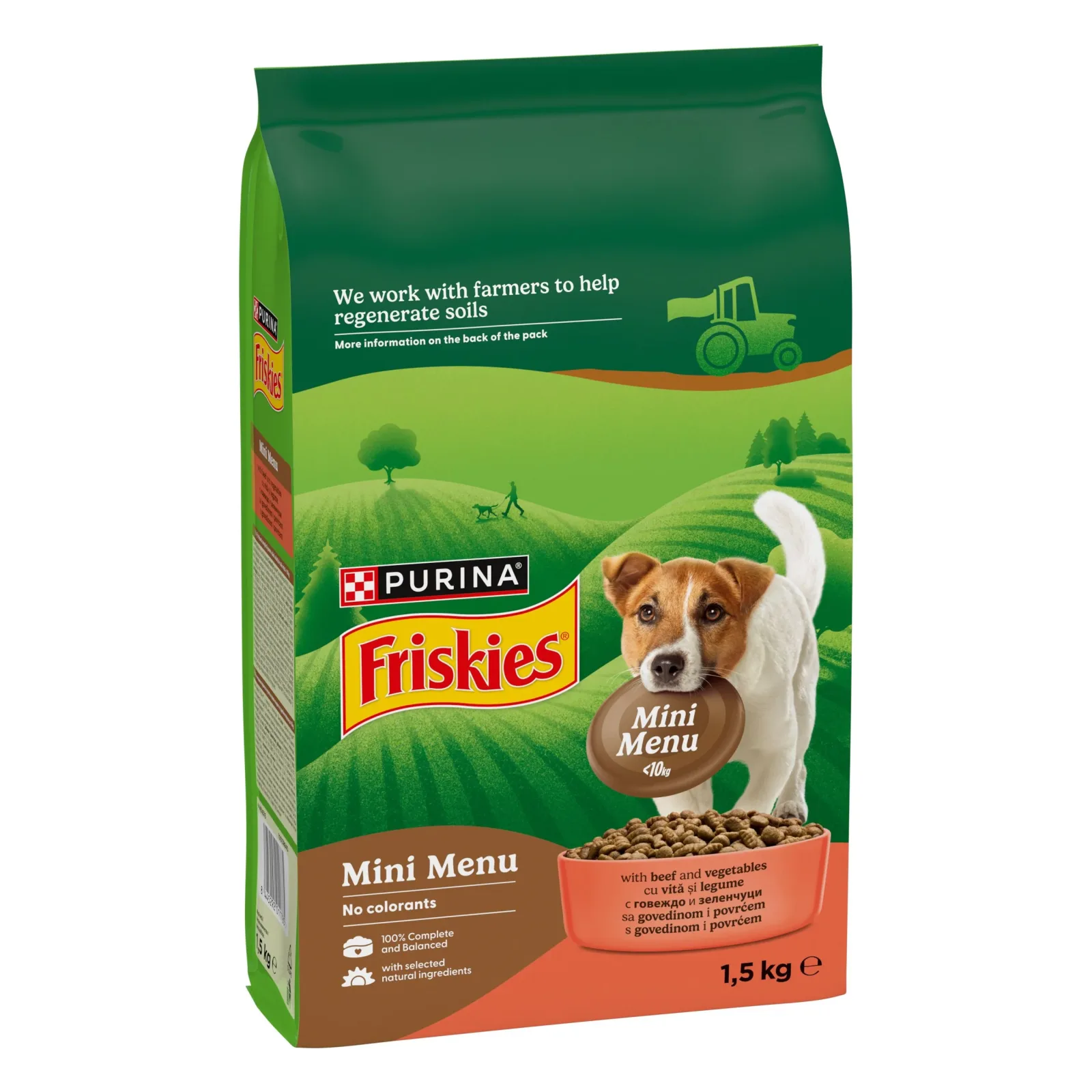 FRISKIES Mini Menu, s mesom i dodanim povrćem, 1,5kg