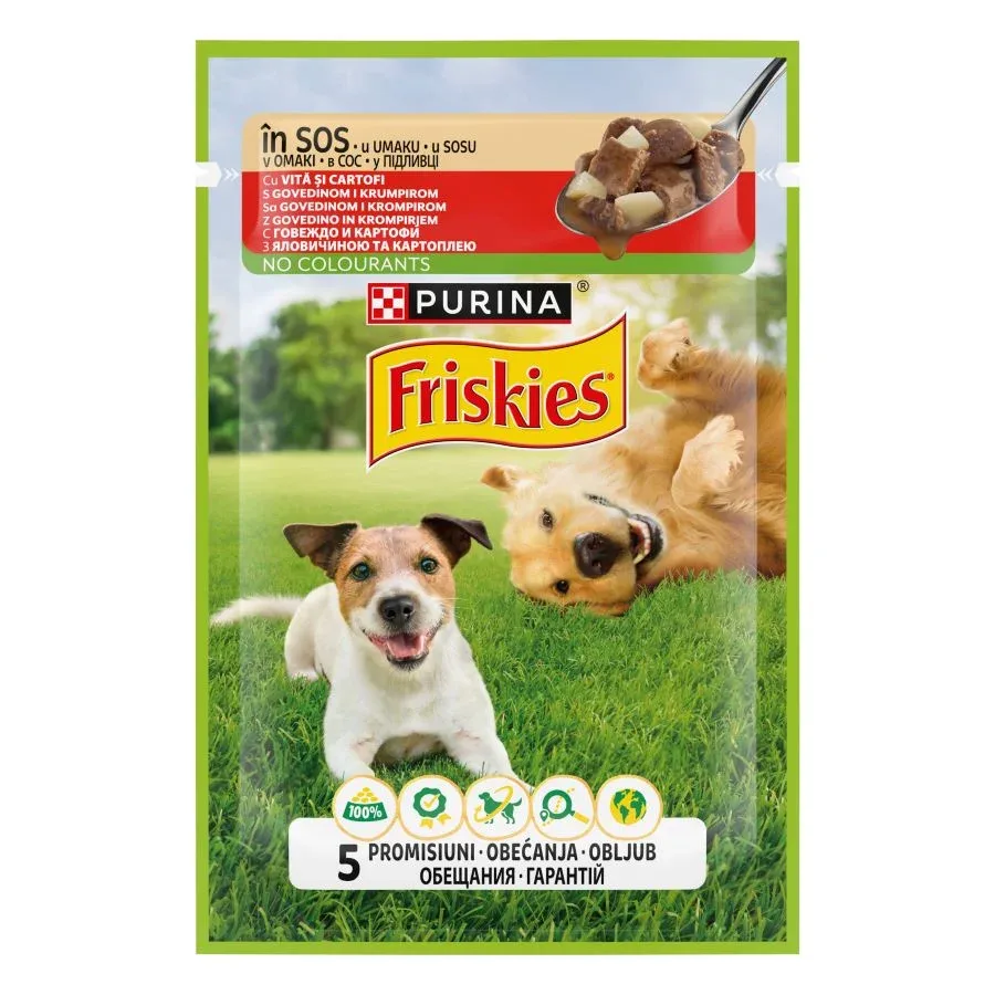 FRISKIES Vrećica za pse, s govedinom i krumpirom u umaku, 85g