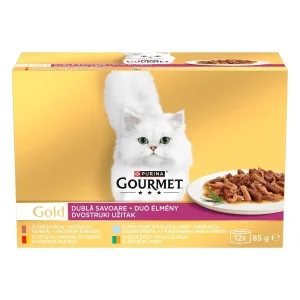 GOURMET Gold Multipack, s peradi/ribom/kunićevinom/govedinom i piletinom, 12x85g