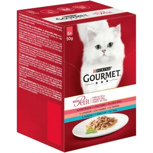 GOURMET Mon Petit vrećice s pastrvom, lososom i tunom u umaku, 6x50g