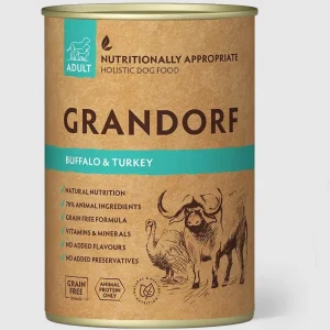 Grandorf bivol i puretina 400g | Mokra hrana za pse | Petline