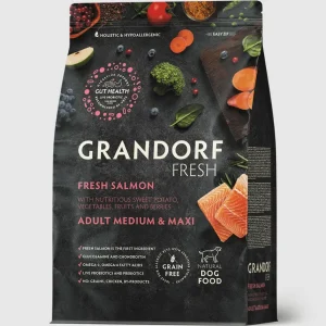 Grandorf Fresh Losos za odrasle pse srednjih i velikih pasmina 10Kg | Hrana za pse | Petline