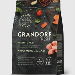 Grandorf s puretinom i batatom za odrasle pse srednjih i velikih pasmina 1kg | Hrana za pse | Petline