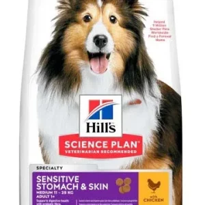 HILL's Adult Medium Sensitive Skin&Stomach s piletinom