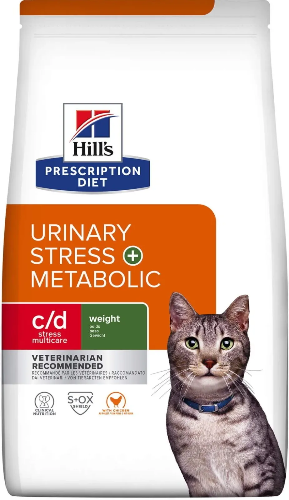HILL's PD Fel c/d Urinary Stress + Metabolic s piletinom, 1,5kg