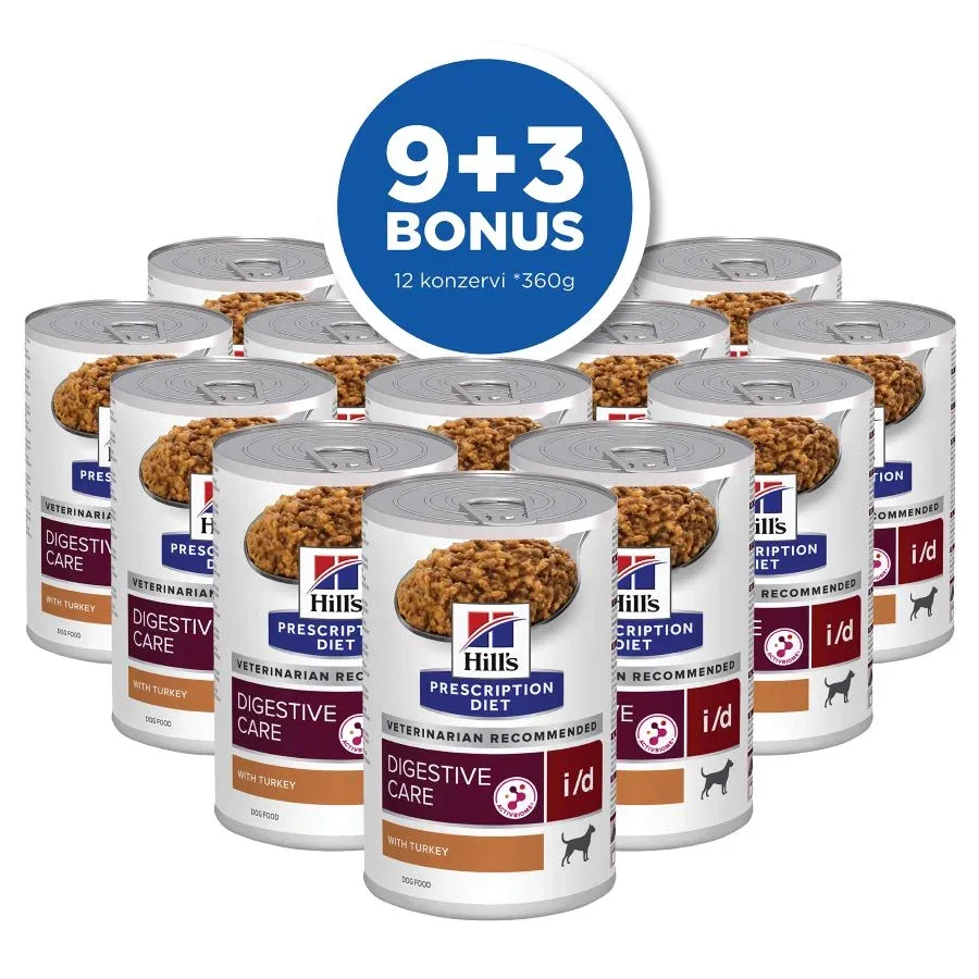 Hill's PD i/d Dig.Care, kof gastrointestinalnih poremećaja, 360g, 9+3 BONUS