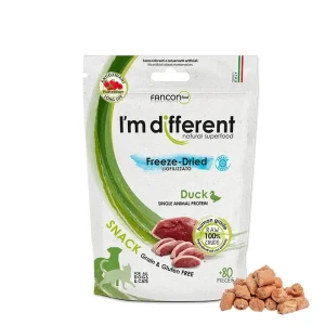 I'M DIFFERENT Freeze Dried, monoprotein pačetina, poslastica bez žitarica, 40g