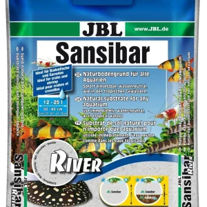 JBL Podloga Sansibar Rječna, pijesak za akvarij svjetli s crnim, 0,4-1,4mm