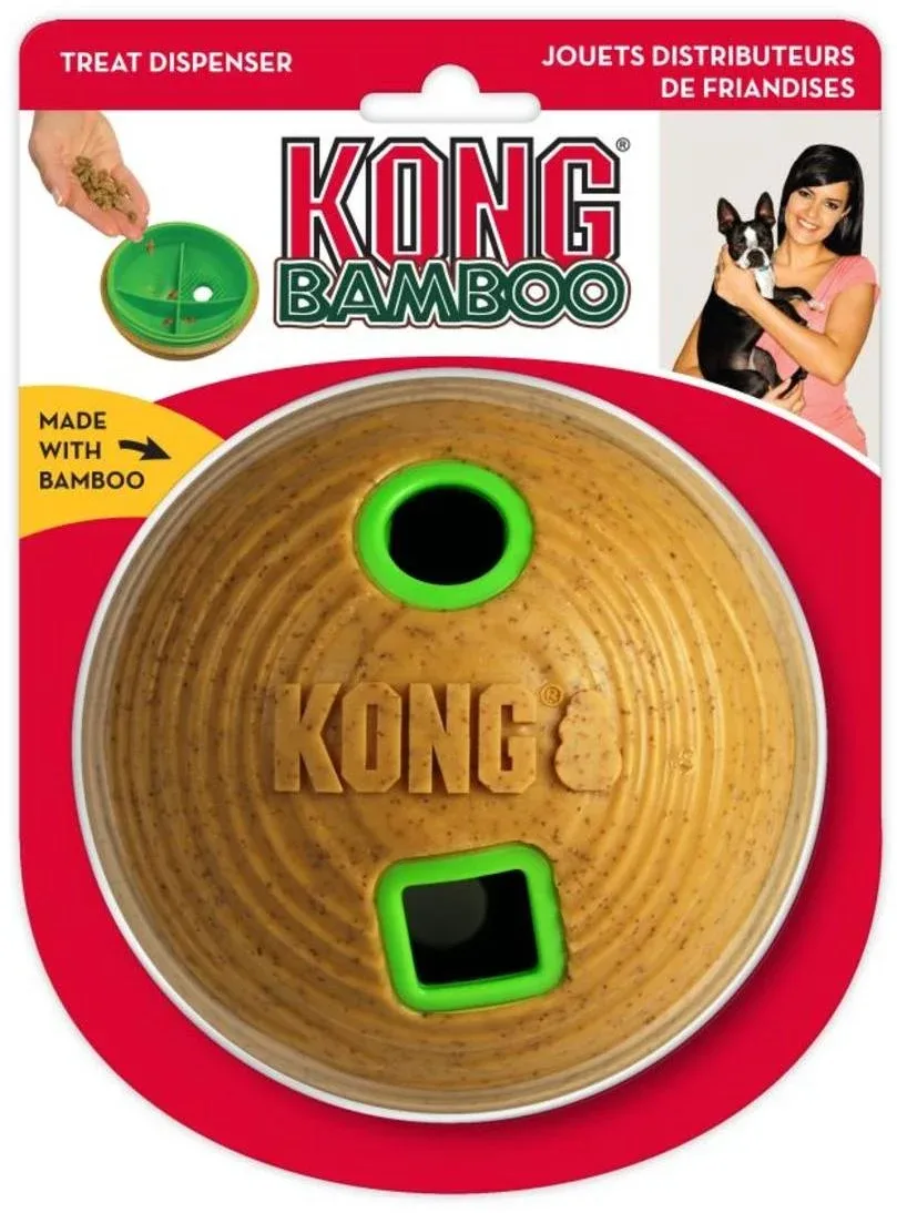 KONG Igračka za pse Bamboo Feeder Ball M, 12x12x12cm