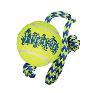 KONG Igračka za pse Tennis ball w/rope, Medium, zvučna, 53x7x7cm
