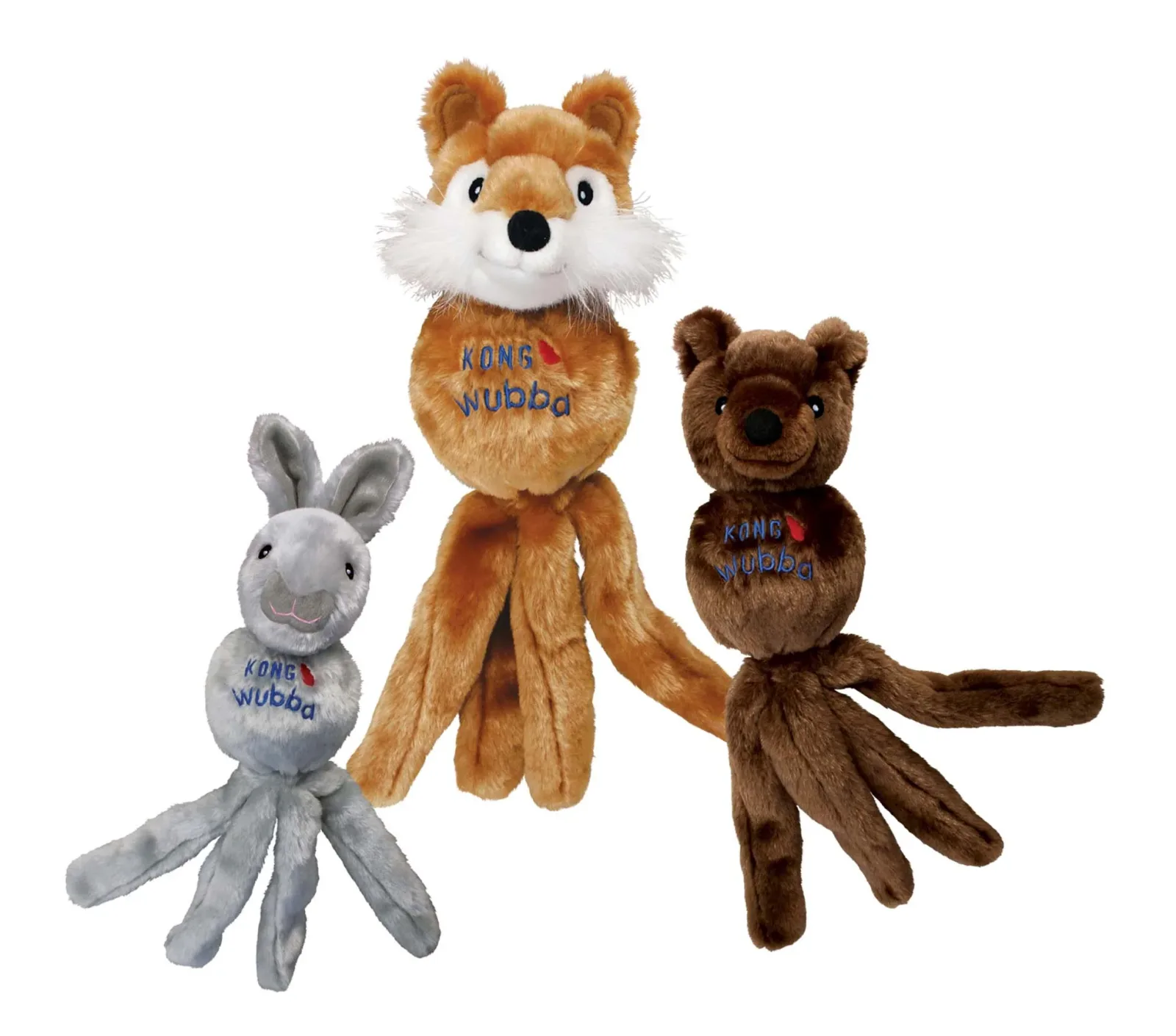 KONG Igračka za pse Wubba Friend, Small, 27,94x6,35x7,62cm, razne životinje