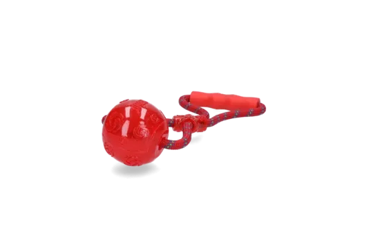 KONG Squeezz lopta s ručkom – medium
