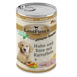 LANDFLEISCH CLASSIC JUNIOR, piletina i pačetina s krumpirom, bez glutena, 400g