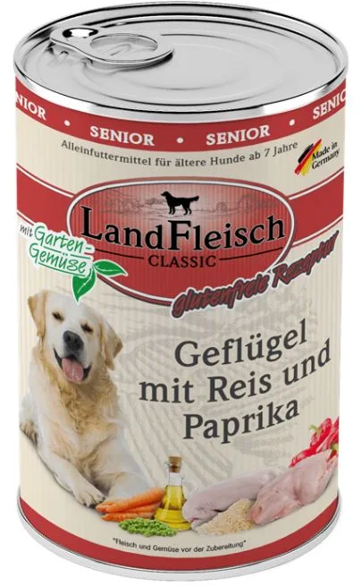 LANDFLEISCH CLASSIC SENIOR s peradi, rižom i paprikom, 400g