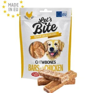 LET's Bite Chewbones, poslastica za pse, pločice s piletinom, 175g