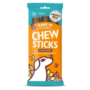 LILY's KITCHEN Chew Sticks, s piletinom, mangom i bananom, bez žit. 3kom, 120g