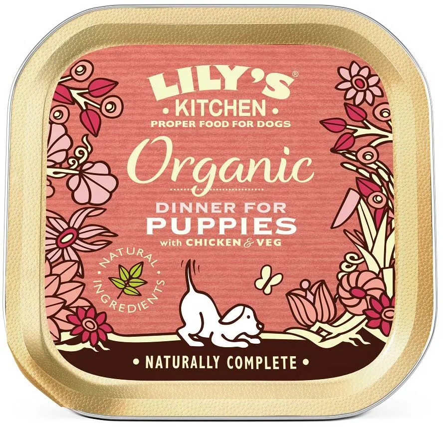 LILY'S KITCHEN Organic Dinner for PUPPY, piletina s povrćem, bez žitarica, 150g