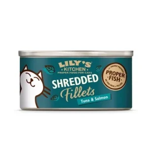 LILY'S KITCHEN Shredded, fileti tunjevine s lososom u umaku, 70g