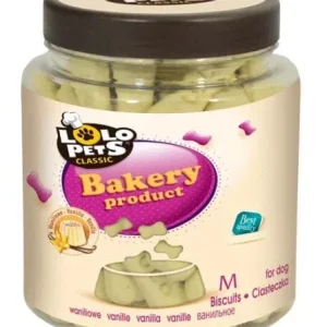 LOLO PETS CLASSIC Bones Vanilla, keksi za pse, kutijica s poklopcem, M, 210g