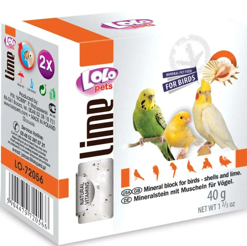 LOLO PETS Mineralni kamen sa školjkama i vapnencem, za ptice