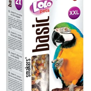 LOLO PETS Štapići za velike papige, orašasti plodovi i voće, XXL, 2 kom/250 g