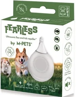 M-Pets ultrazvučni uređaj za odbijanje buha i krpelja, bijeli 3,3x1,4x4,6cm