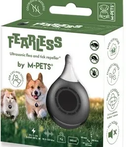 M-Pets ultrazvučni uređaj za odbijanje buha i krpelja, crni 3,3x1,4x4,6cm